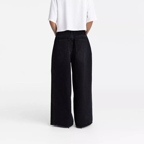 KBB by Kahlana The Rachel Jean Low Rise & Wide Leg Black Wash Jeans -- Size 12 - Picture 2 of 6